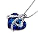 Neeshka Blue Ocean Heart Necklaces Temperament Girl Jewelry Accessories Pendant Necklace