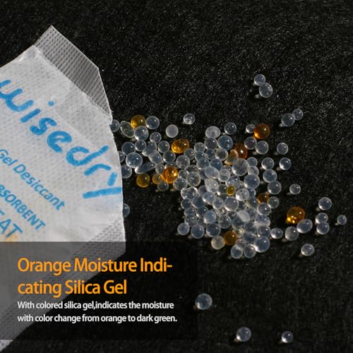 Wisedry WD-1 5 Gram [60 Packs] Food Grade Silica Gel Packets With Color Indicating Beads Reusable Desiccant Packs For Storage, Rechargeable Moisture Absorbers thumb #1