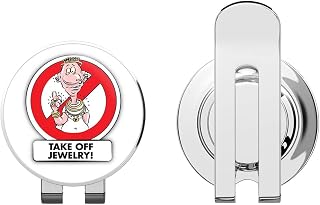 Take Off Jewelry Funny Cartoon Ban Stop Sign Golf Hat Clip with Magnetic Ball Marker