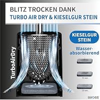 BROSS® Klobürste Silikon - Patentierte Toilettenbürste - Klobürste Schwarz - WC Bürste & Klobürstenhalter mit Wandmontage & TurboTrocknung - Innovativ & Antibakteriell - 1er Set – Ansicht 5