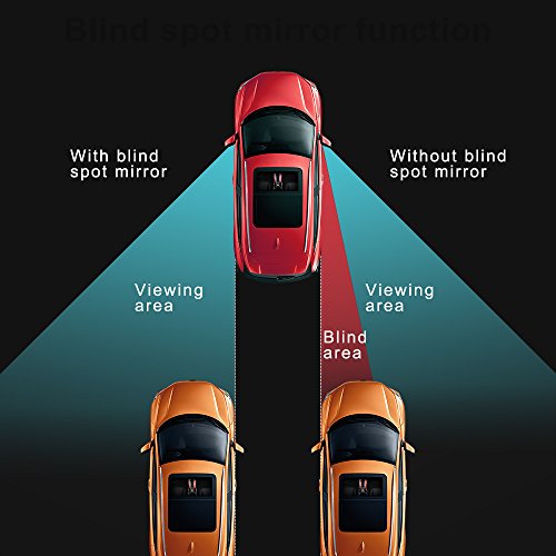 POMFW Blind Spot Mirror, 2 inch Rearview Convex Side Mirrors for Cars SUV Truck Van Stick on 3M Adhesive, Rear View HD Glass Frameless Sway Rotate adjustable Wide Angle 2PCS (Sector) - Thumbnail 6