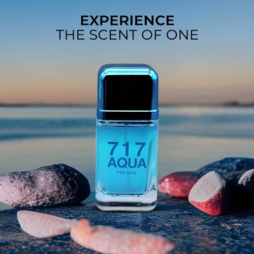Image of AFLUXE 2PCS Valentine Milano /717 Aqua Eau De Toilette for Men-Fresh,Romantic Scent Perfume for Men 3.4 Fl Oz Each Mens Cologne For All Skin Daily Used