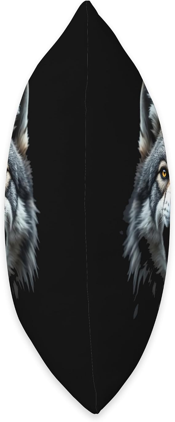 Angry Wolf Head Roaring Wild Animal Forest Art Throw Pillow