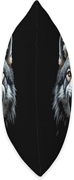 Angry Wolf Head Roaring Wild Animal Forest Art Throw Pillow