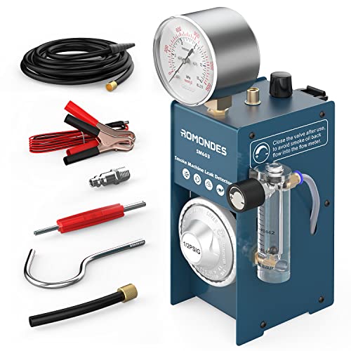 Romondes Sm603 Automotive Evap Smoke Machine Leak Detector With Pressure Gauge&Flow Meter, Evap Vacuum Fuel Pipe Diagnostic Tester For All Cars, Motorcycles, Snowmobiles, Atv, Light Trucks, Boats #TOP27