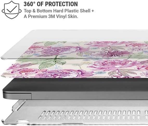 Skinit Case + Skin Compatible with MacBook Pro 14in (2021) Originally Designed Peony Design