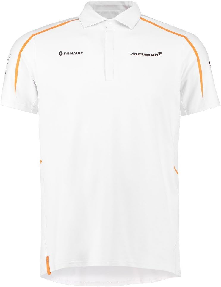 2018 McLaren F1 Formula 1 Official Team Mens White Polo Shirt in Sizes S-XXXL