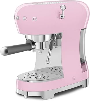SMEG ECF02PKEU Siebträger Espresso-/Kaffemaschine Rose,4