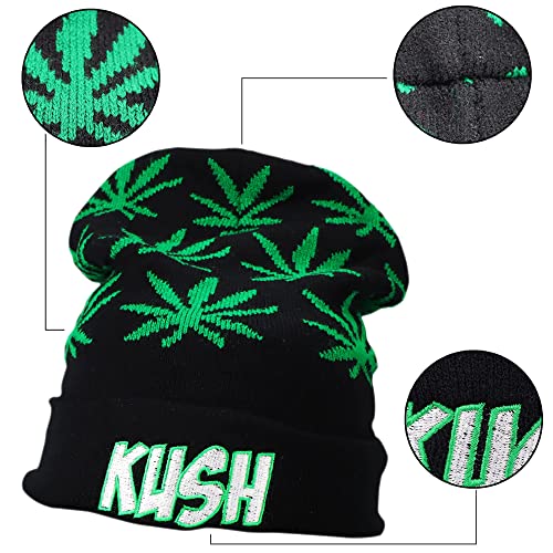 Marijuana Beanie-Hat Weed-Knit Winter-Hat - Hands Letter Kush Weed Skully Hat For Women Men #TOP3