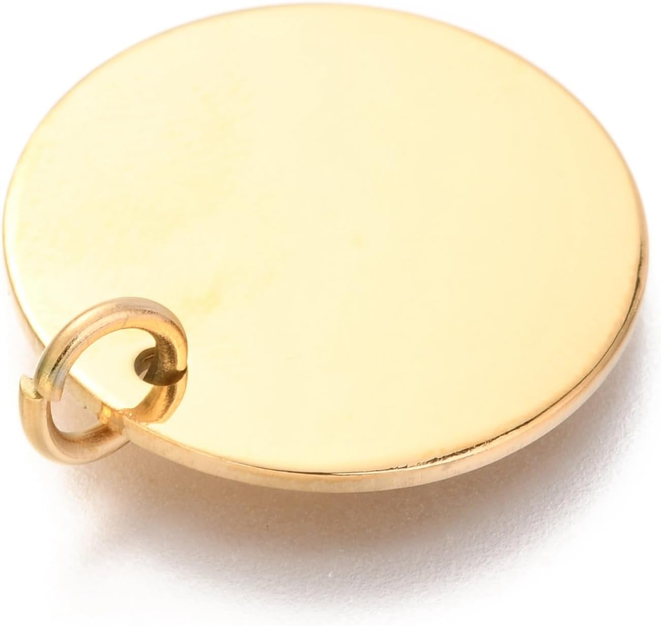 10pcs 20mm Stainless Steel Stamping Blanks for Engraving Tag Pendants Flat Round Golden Metal Charms for DIY Bracelet Earring Necklace Jewelry Making,Blank Stamping Tag,Golden Charms Pendant - Image 9
