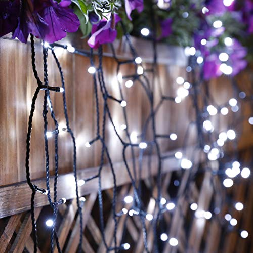 QINOL 2-Pack 400LED 72FT Solar String Lights Outdoor, Green Wire Solar String Mini Lights Outdoor, Waterproof 8 Modes Tree Ramadan Decorations Twinkle Lights (Cool White)