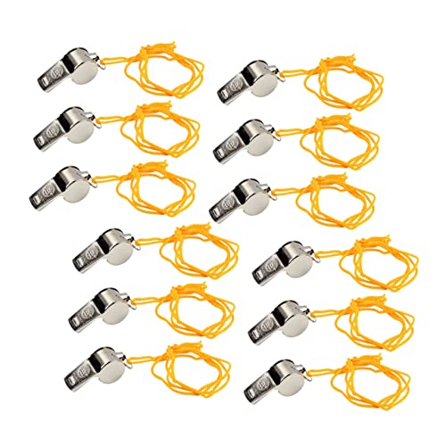 BESPORTBLE 12Pcs Emergency Whistle Loud Survival Whistles for Camping Hiking Sports Durable Keychain Hanging Decor for Outdoor Activities
