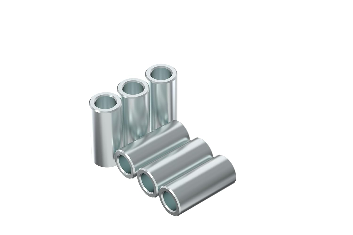 Aluminum Spacer - 1/2" OD x 5/16" ID - Round Standoff Bushing, Unthreaded, Plain Finish for 5/16" or M8 Screws/Bolts 1-1/8 inch Long (Pack of-50)