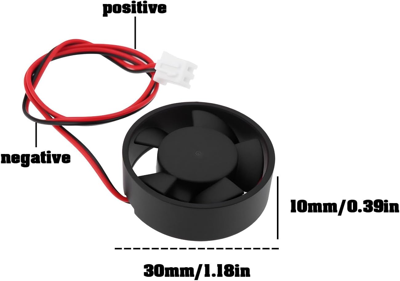 Create idea 4pcs DC 12V Laptop Mini Round Cooling Fan Voltage Current 0.04A Speed ​​8500RPM 30 * 30 * 10mm