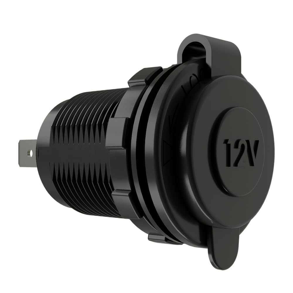 DAMAVO 12V Zigarettenanzünder Steckdose - Wasserdicht IP65, Nylon Gehäuse