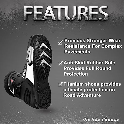 PROFIRST Botas de motocicleta impermeáveis para motocicletas blindadas curtas no tornozelo, proteção