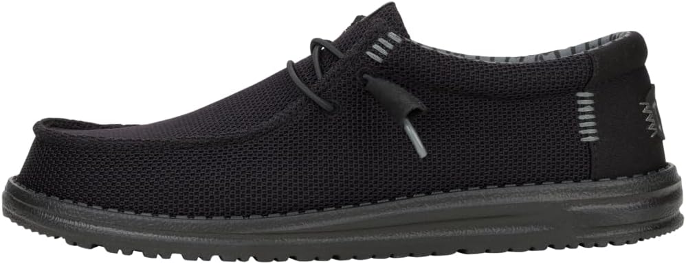 HEYDUDE Menโs Wally Stretch Sox Slip-On Loafer, Lightweight, Breathable, with Flex & Fold Outsole