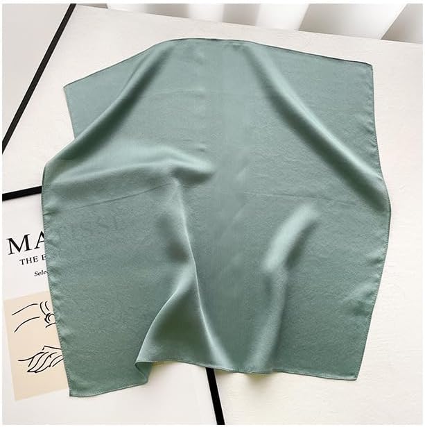 MEISEE Solid Color Mulberry Silk Scarf 20" Square Scarf Neck Scarf Hair Head Breathable Lightweight for Women Gift Packed - Image 5