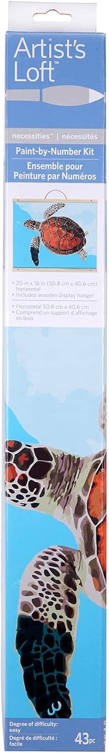 Artist's Loft Sea Turtle Paint-by-Number Kit Necessities