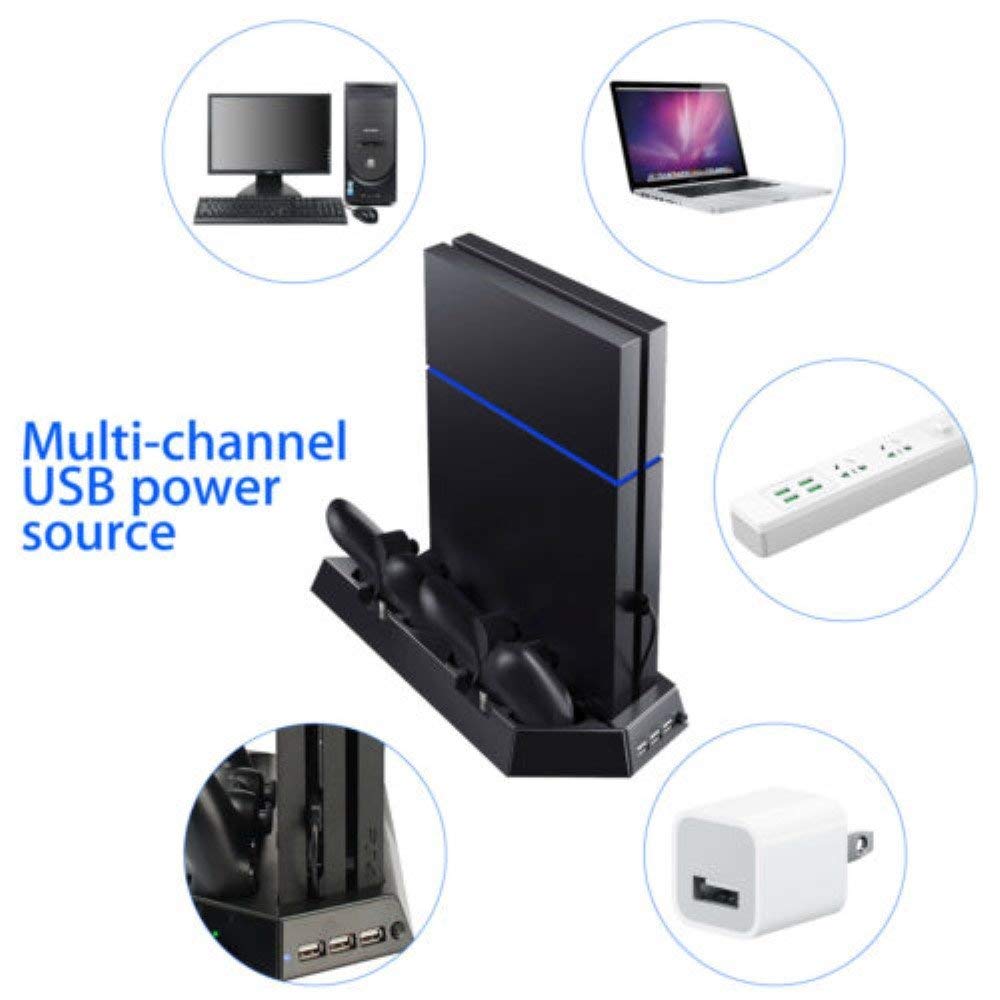 OEM Support Pro Playstation Slim (PS4 Slim) 2 USB/Station de Charge Manettes/Ventilateur Marque