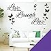Produktbild Live Every Moment, Laugh Every Day, Love Beyond Words  Aufkleber, Wandkunst-Aufkleber, Violett, Textgröße: XXL (1520 x 850 mm)