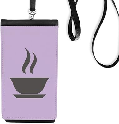 Hot Tea China Pattern Phone Wallet Purse Hanging Mobile Pouch Black Pocket