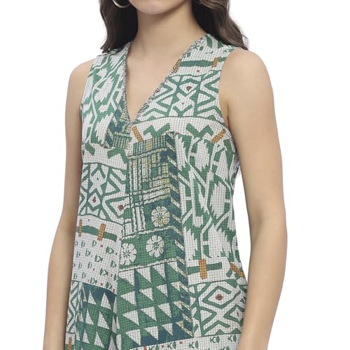 Image of BIBA Women Cotton Straight Printed Jumpsuit
