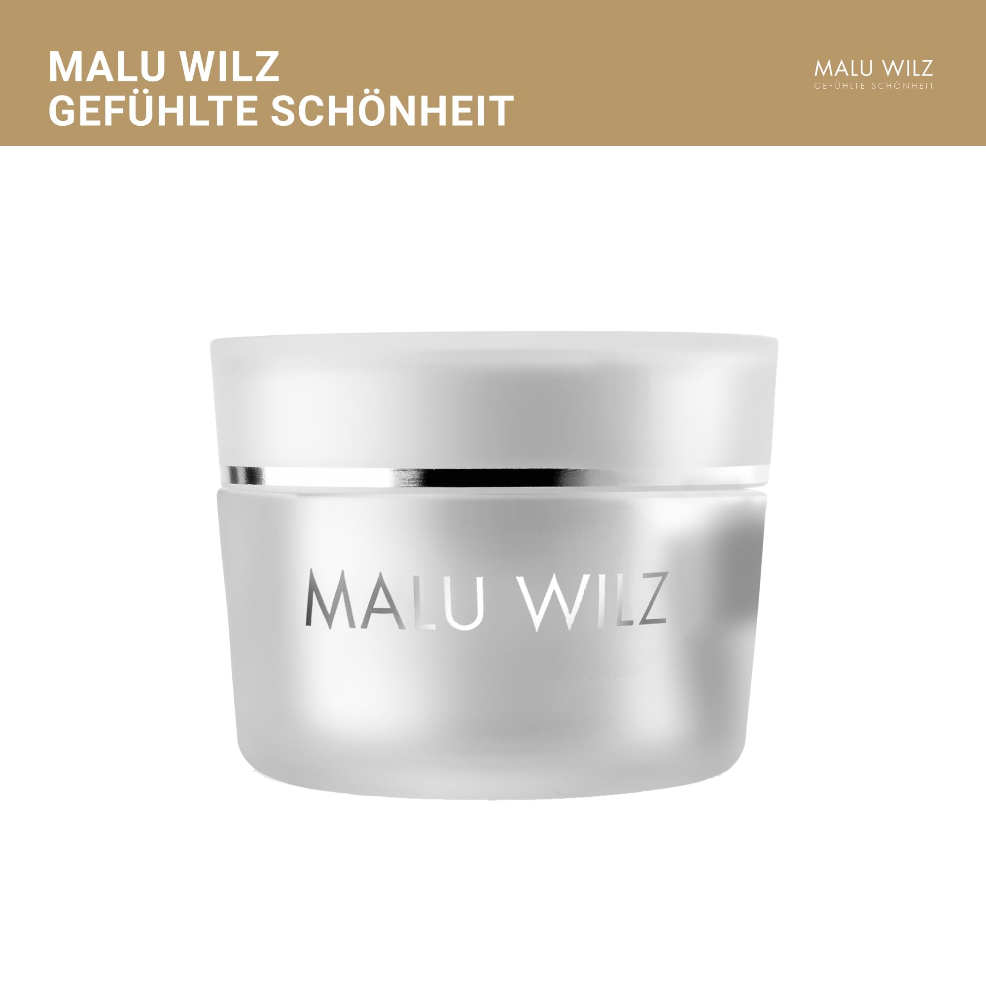 Malu Wilz Caviar Gold Luminous Cream 50ml I Gesichtscreme Damen I Feuchtigkeitsspendende Anti Falten Creme mit Kaviar Extrakt, Hyaluronsäure & Goldpartikeln für glatte Haut | Feuchtigkeitsspendend, Anti Falten, Kaviar Extrakt, Hyaluronsäure, Goldpartikel