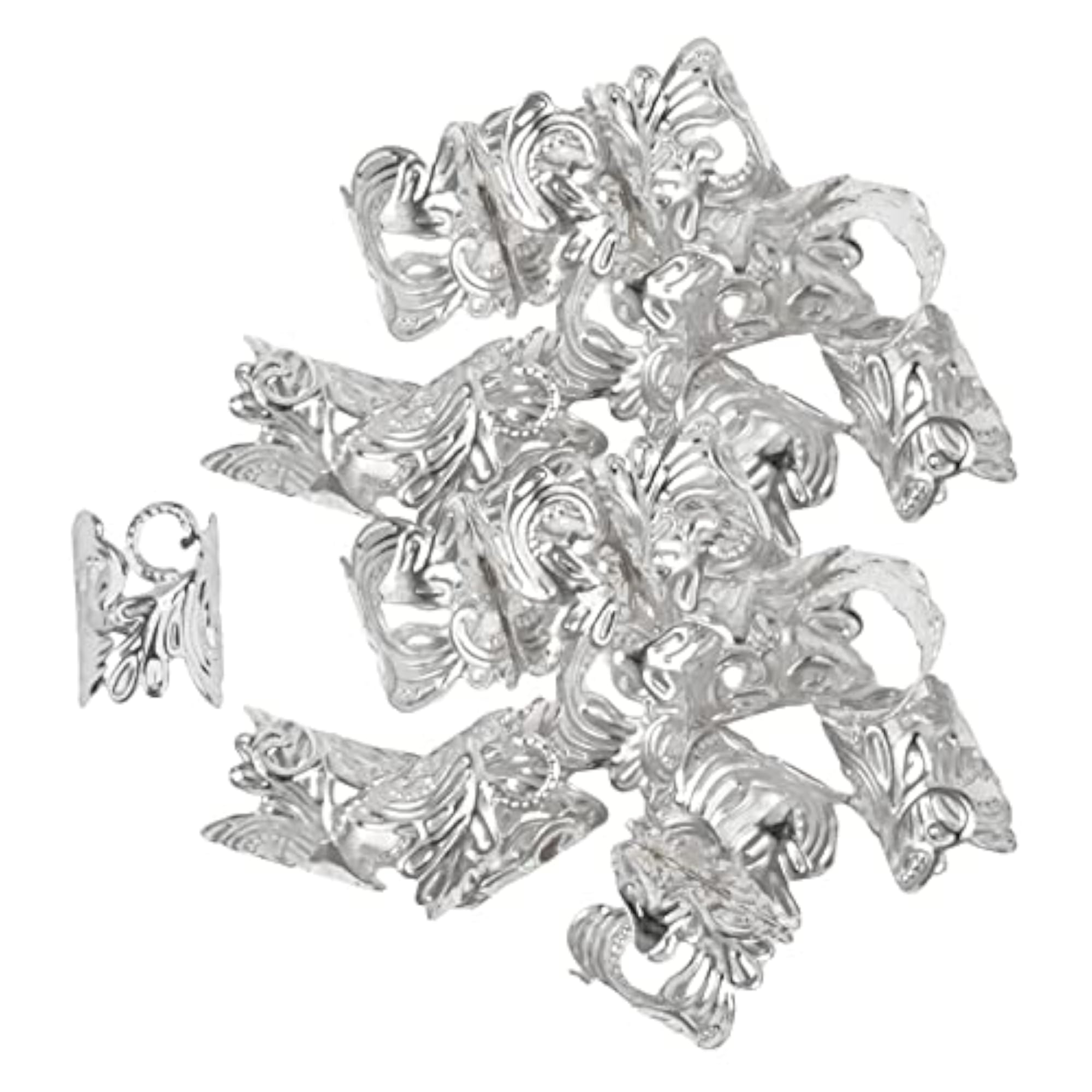 50X Dreadlocks Beads Hair Braiding Rings Clips Alloy