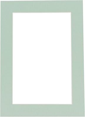 CountryArtHouse Honeydew Acid Free 8x10 Picture Frame Mats with White Core Bevel Cut for 5x7 Pictures - Fits 8x10 Frame - One Mat