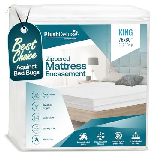 The 15 Best Bed Bug Mattress Covers for Ultimate Protection and Comfort PlushDeluxe King Size Premium Mattress Encasement - Zippered Waterproof, Bedbug Proof Design, 6-Sided Protection - Hypoallergenic Cotton Terry Fabric 9-12" Depth