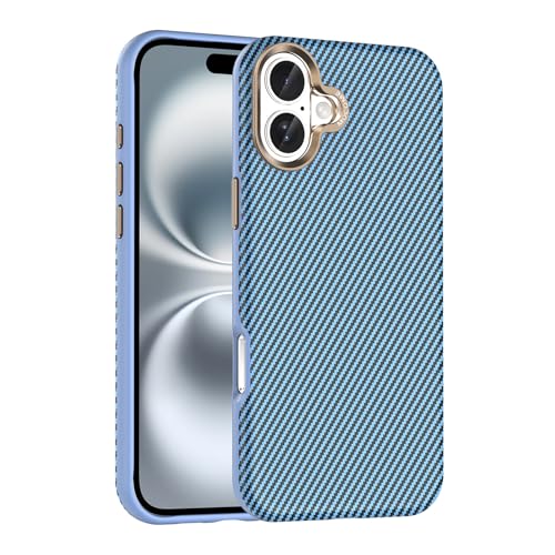 Étui iPhone 16 Plus antichoc avec texture carbone magnétique