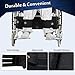 Wheelchair Footrest Leg Support Straps Wheelchair Restraints for Elderly Safety Harness Leg Rest Foot Strap Adult Seatbelt Medical Restraints Leg Strap for Handicap Disabled (Black)