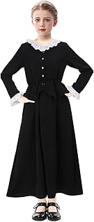 Kids Girl Harriet Tubman Dress Costume Ruffled Doll Collars Black Slave Button Outfit Halloween Cosplay Suit - Buy now