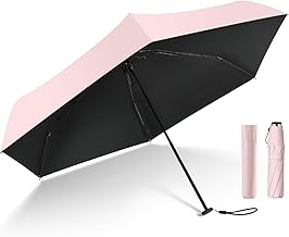 Folding Parasol, Folding Umbrella, UV Protection, Sun Protection, Windproof, Water Repellent, For Both Sunny and Rainy Weather, Foldable, Women's, Men's, Pink