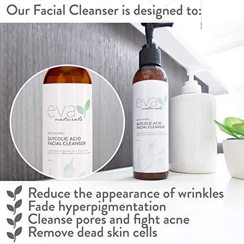 Eva Naturals Glycolic Acid Facial Cleanser Exfoliating, AntiGetting