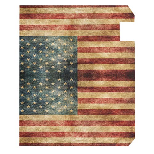 Image of Wamika Vintage American Flag US Stars and Red Stripe Mailbox Covers Standard Size Patriotic American Star Stripe Magnetic Mail Cover Letter Post Box 21 inch Lx 18 inch