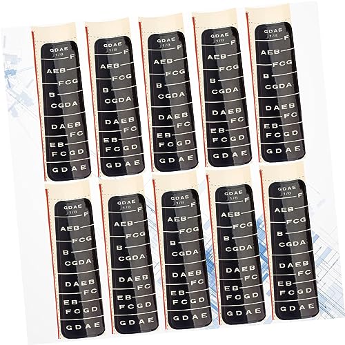 SAFIGLE 20 Peças Adesivo De Gráfico De Dedo De Violino Adesivos De Traste De Violino Adesivo De Inic