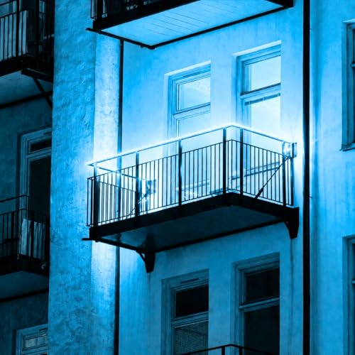 Image of COXO 10 Meters LED Rope Light for Decoration - Waterproof ICE Blue SMD Cove Light for Ceiling, Home Decor, LED Pipe Light for Diwali, Festival, Indoor, Outdoor Use (ICE Blue, 10 Meter)