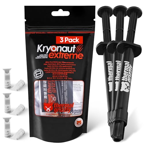 Thermal Grizzly Kryonaut Extreme thermal paste (3x2g) for high conductivity