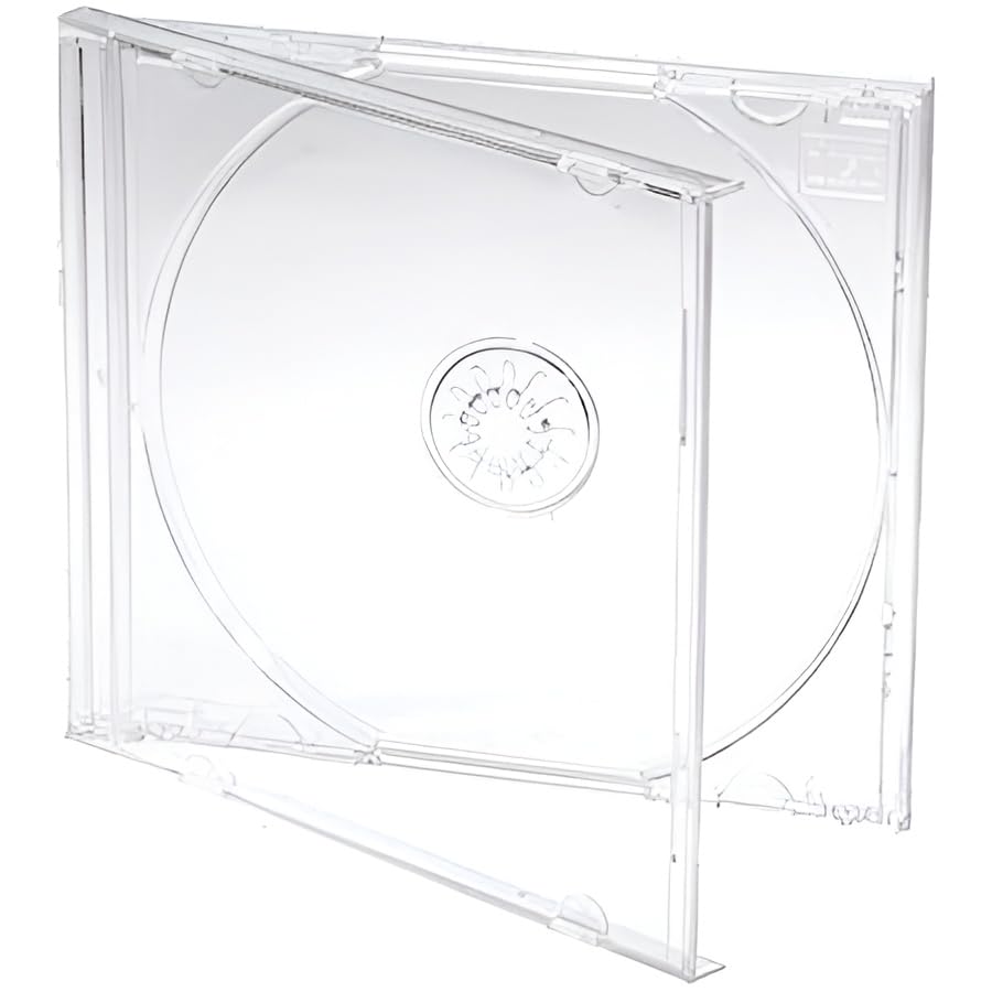 CD/DVD Jewel Case with 10.4 mm Clear Tray, Scratch Protection for CD/DVD/Blu-ray Disc (Pack of 10)