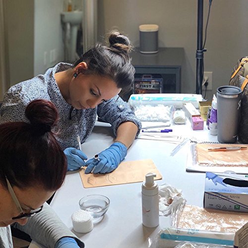 Microblading Supplies 3 Piece Tattoo Practice Skin For Eyebrows: Permanent Makeup Silicone Skin To Practice Brow Micro-Blading And Needling, Fake Skin Sheets For Professionals And Beginners #TOP1