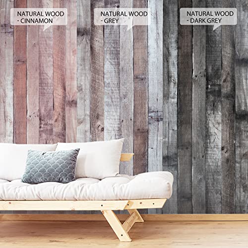 Yun-Aeon Natural Wood-Grey Wood Contact Paper Peel And Stick Wallpaper 17.8”X 120”Self Adhesive Removable Vintage Faux Wood Wall Paper Plank Shelf Home Decoration Kitchen Counter Cover Use #TOP2