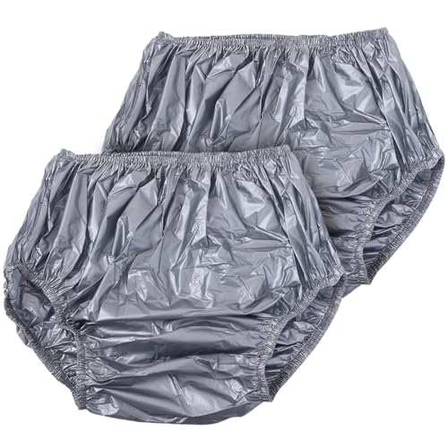 XUZOPIM Auslaufsichere Unterwäsche Für Erwachsene, Inkontinenz-Slip Für Waschbar, Wiederverwendbar, Zur Fixierung Von Einwegvorlagen, Inkontinenz Pants Kunststoffhose Unisex, 2 Stück(M)