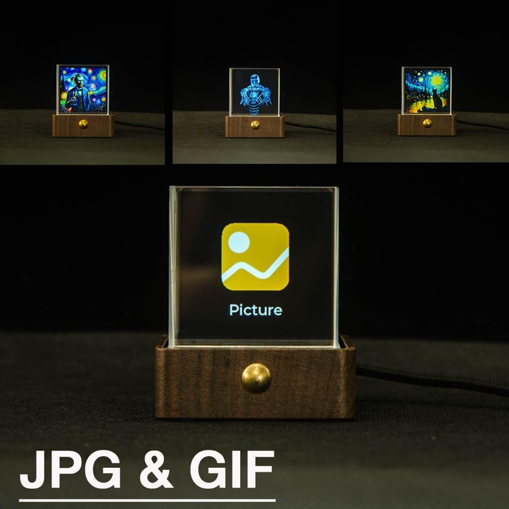 Alliteqwe ビットコイン株式ティッカーモニターデジタルディスプレイクロック天気温度湿度個人化された画像再生  ビットコイン在庫のディスプレイトラッカー暗号通貨をリアルタイムでデスクガジェットbtc eth doge Weather - AliExpress