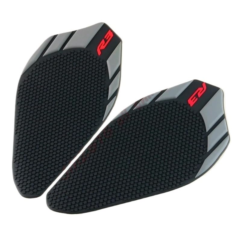 Moto réservoir autocollant protecteur pour Yamaha R3 2019-2023 grip latéral noir