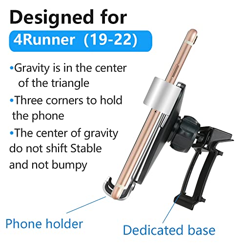LUNQIN Car Phone Holder for Toyota 4Runner 2010 2011 2012 2013 2014 2015 2016 2017 2018 2019 2020 2021 2022 2023 2024 Auto Interior Accessories Cell Phones Mount Cellphone Mobile Cradle Charging Stand by LUNQIN - Used condition - Image 5