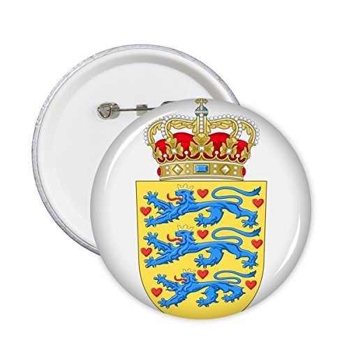 Badge Danemark emblème national bouton de taille M motif symbole pays cadeau pour passionné