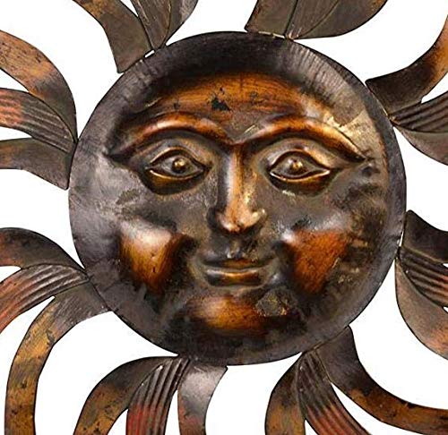 Ten Waterloo 7982 Large Sun Metal Wall Decor, Bronze #TOP4
