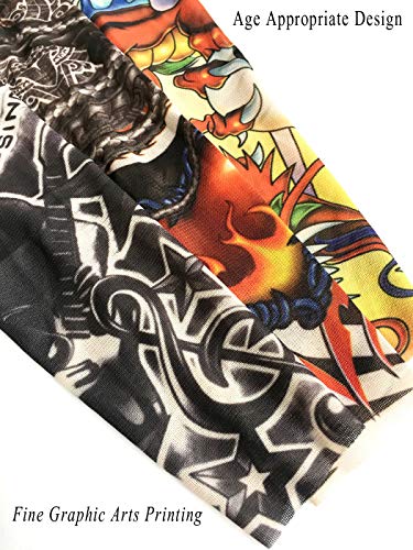Itoolai Kids Tattoo Sleeves Art Cooling Arm Cover Up Fake Tattoo Sleeves For Boy Girl Sunscreen(3 Pairs) #TOP3